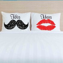 His and hot sale hers pillowcases